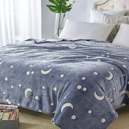 Glow In The Dark Blanket - Glitrende drømme - Glow in the dark tæppe