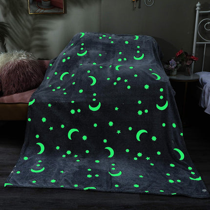 Glow In The Dark Blanket - Glitrende drømme - Glow in the dark tæppe
