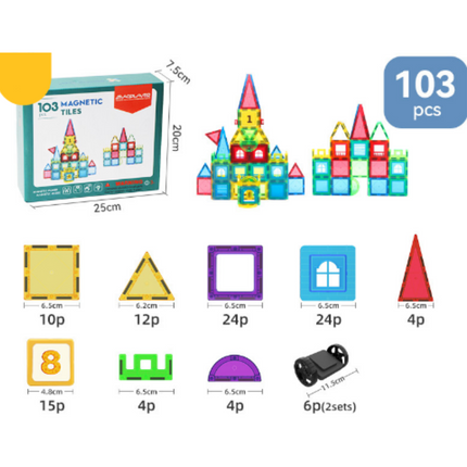 Magnet Toys - Develop Creativity - Magnetic Tiles