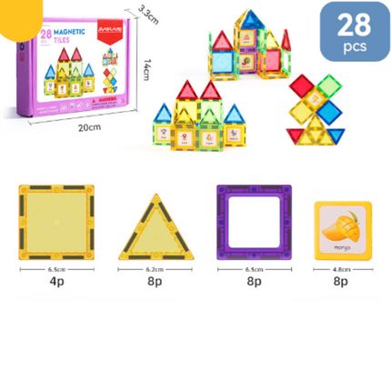 Magnet Toys - Develop Creativity - Magnetic Tiles