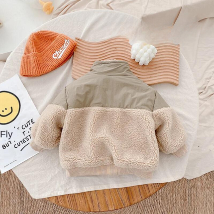 Mini Fashion - Super Varm - Fleece lammeuldsfrakke