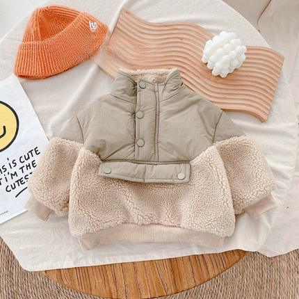 Mini Fashion - Super Varm - Fleece lammeuldsfrakke