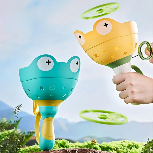 Flying Disc Set - Launch and Laugh - Frisbee Catapult