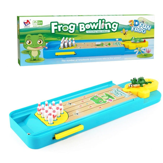 Frog Bowling - Promotes motor skills - Mini Frog Bowling Alley