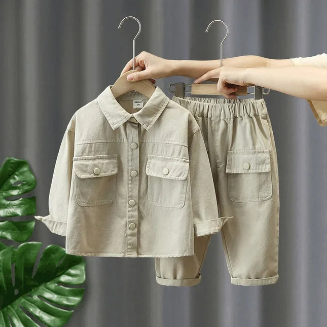 Mini Fashion - Blød og behagelig - 2-delt denim efterårssæt