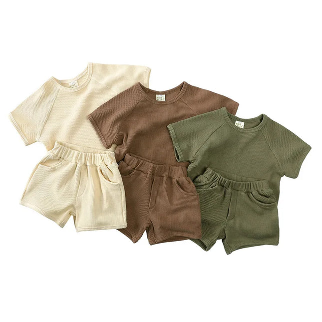 Mini Fashion - Summer ribbed clothing set