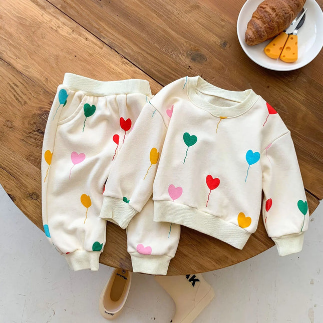 Mini Fashion - Super Soft & Comfortable - Colored hearts tracksuit