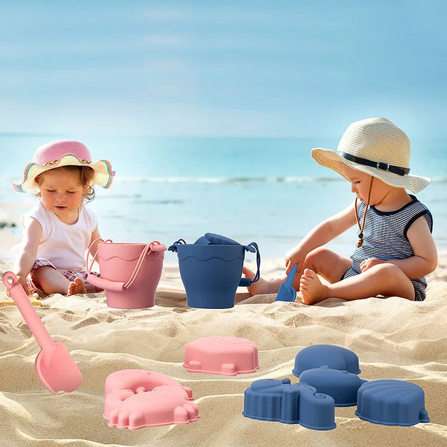 Silikone strandsæt - Beach Bucket Sand Adventure - Silikone strandsæt