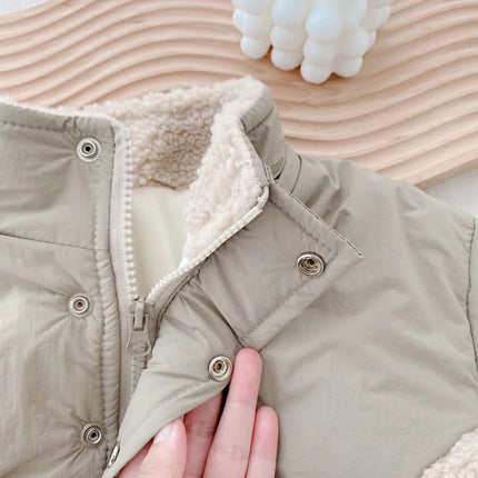 Mini Fashion - Super Varm - Fleece lammeuldsfrakke