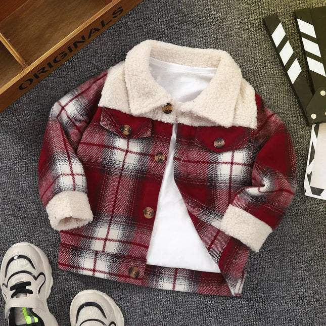 Mini Fashion - Warm & Stylish - Children's Jacket Checked