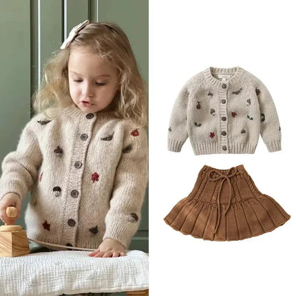 Mini Fashion - Varmt & fint materiale - Sweater & nederdel