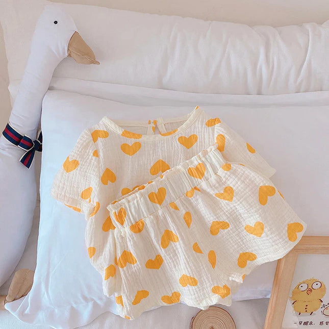 Mini Fashion - Airy Cotton - Children's Hearts Summer Set