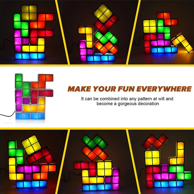 Tetris Night Light - Oplys din kreativitet - Tetris Lampe
