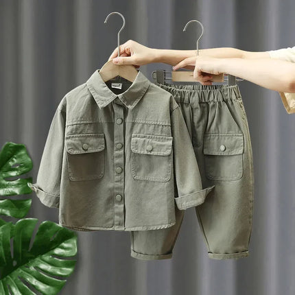 Mini Fashion - Blød og behagelig - 2-delt denim efterårssæt