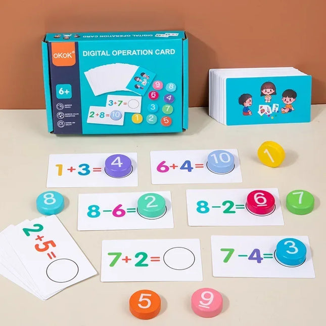Math Poletter - Tælling & Løsning - Matematikkort Børn