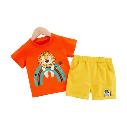 Mini Fashion - Løveprint - Sommersæt til drenge