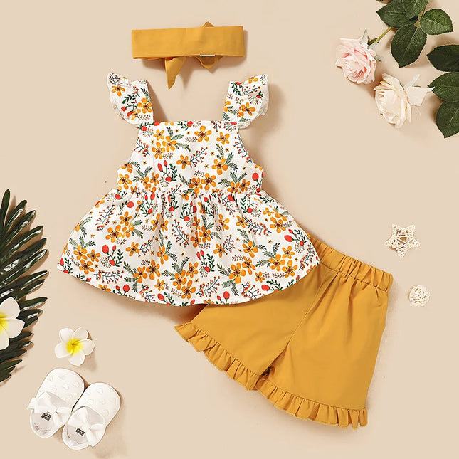 Mini Fashion - Cute Design - 3 Piece Summer Set Girls