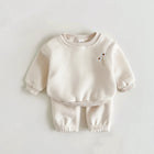 Mini Fashion - Warm & Comfortable - Tracksuit with Floral Embroidery
