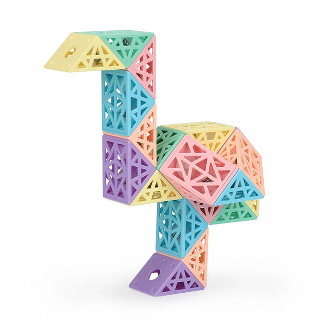 Snake Cube Sæt - Byg, Drej & Opdag - Byggeklodssæt