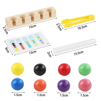 Tube Clip Beads - Smart Tænkespil - Farve & Motorisk færdighedsspil
