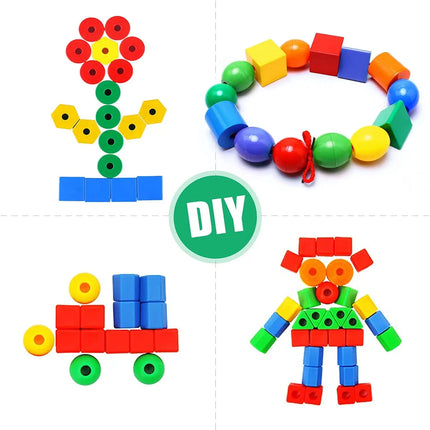 Rainbow Lacing Beads – Playful Stringing – Regnbueperler med blonder