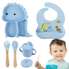 Dino Tablewear Set - 7-piece set - Silicone Children's Tableware