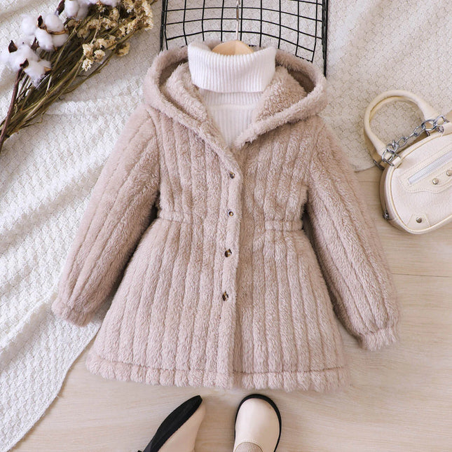 Mini Fashion - Blødt fleece indvendigt for til piger - Vinterfrakke
