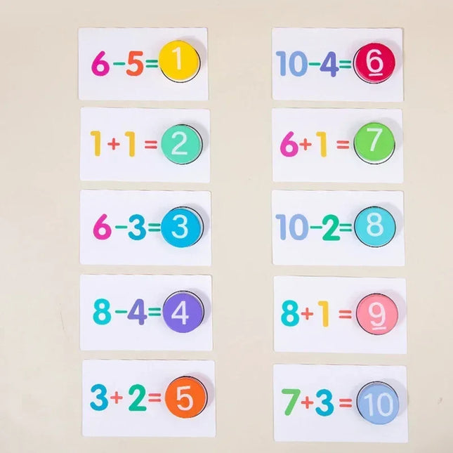 Math Poletter - Tælling & Løsning - Matematikkort Børn