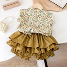 Mini Fashion - Sommerblomster - Blomsterprint Top & Nederdel