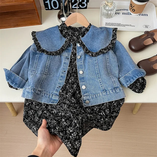 Enchanted Blossom - Denim jacket in combination with a dress