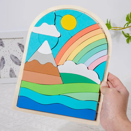 Woodn - Rainbow Cubes Magic - Puzzle Blocks