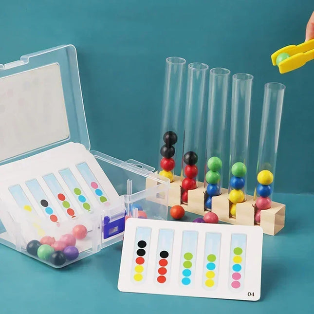 Tube Clip Beads - Smart Tænkespil - Farve & Motorisk færdighedsspil
