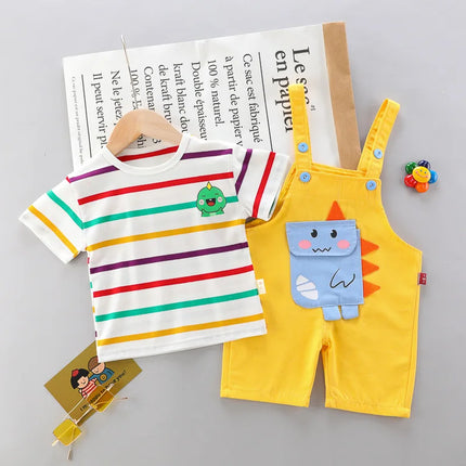 Mini Fashion - Style & Dino - Dungarees set Children