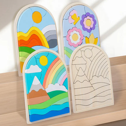 Woodn - Rainbow Cubes Magic - Puzzle Blocks