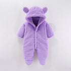 Mini Fashion - Med Hætte - Fleece Romper