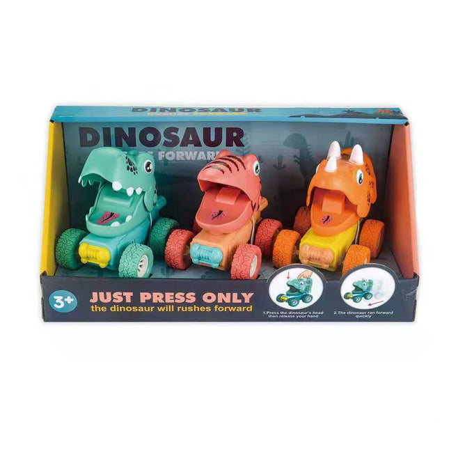 Dino Monster Truck - Push & Go Dinosaur Race - Dino Cars