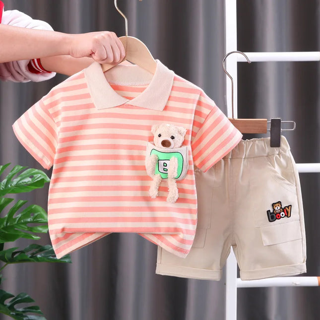 Mini Fashion - Striped suit - Cotton Clothing Set