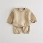 Mini Fashion - Warm & Comfortable - Tracksuit with Floral Embroidery