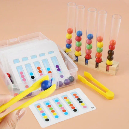 Tube Clip Beads - Smart Tænkespil - Farve & Motorisk færdighedsspil