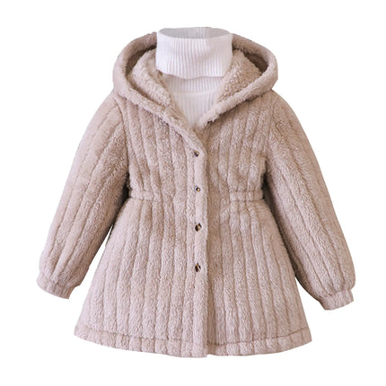 Mini Fashion - Blødt fleece indvendigt for til piger - Vinterfrakke
