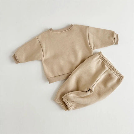 Mini Fashion - Warm & Comfortable - Tracksuit with Floral Embroidery