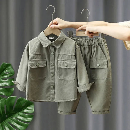 Mini Fashion - Blød og behagelig - 2-delt denim efterårssæt