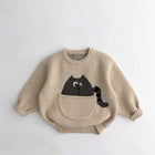 Mini Fashion - Cute Print with Pouch - Animal Sweater