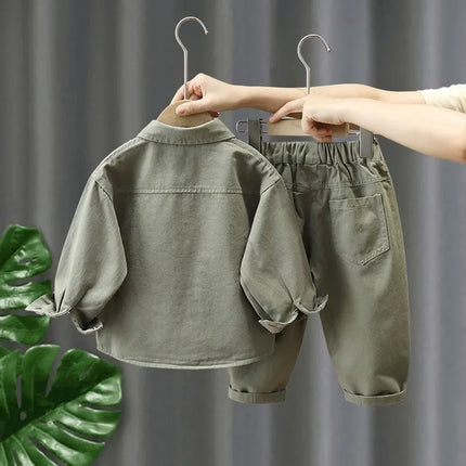 Mini Fashion - Blød og behagelig - 2-delt denim efterårssæt
