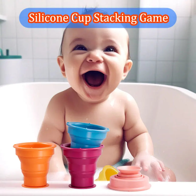 Rainbow Stacker Cups - Rainbow Stacking Fun - Stacking Cups spil